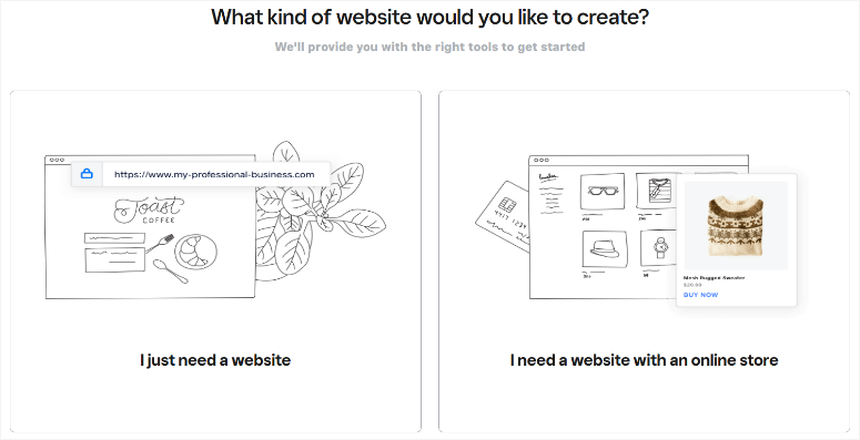 weebly-select-type-of-website - IsItWP - 無料の WordPress テーマ検出ツール weebly select type of website