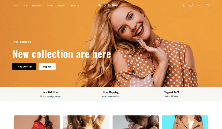 Die 9 am häufigsten heruntergeladenen WooCommerce-Vorlagen 3 Clothing Store Theme Template