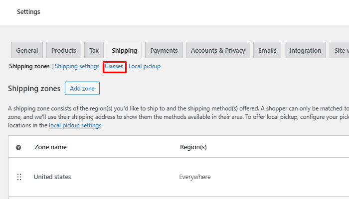 如何为 WooCommerce 5 上的产品添加免费送货 shipping class