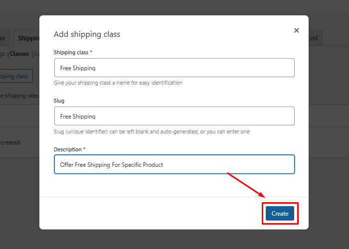如何为 WooCommerce 7 上的产品添加免费送货 Slug Description