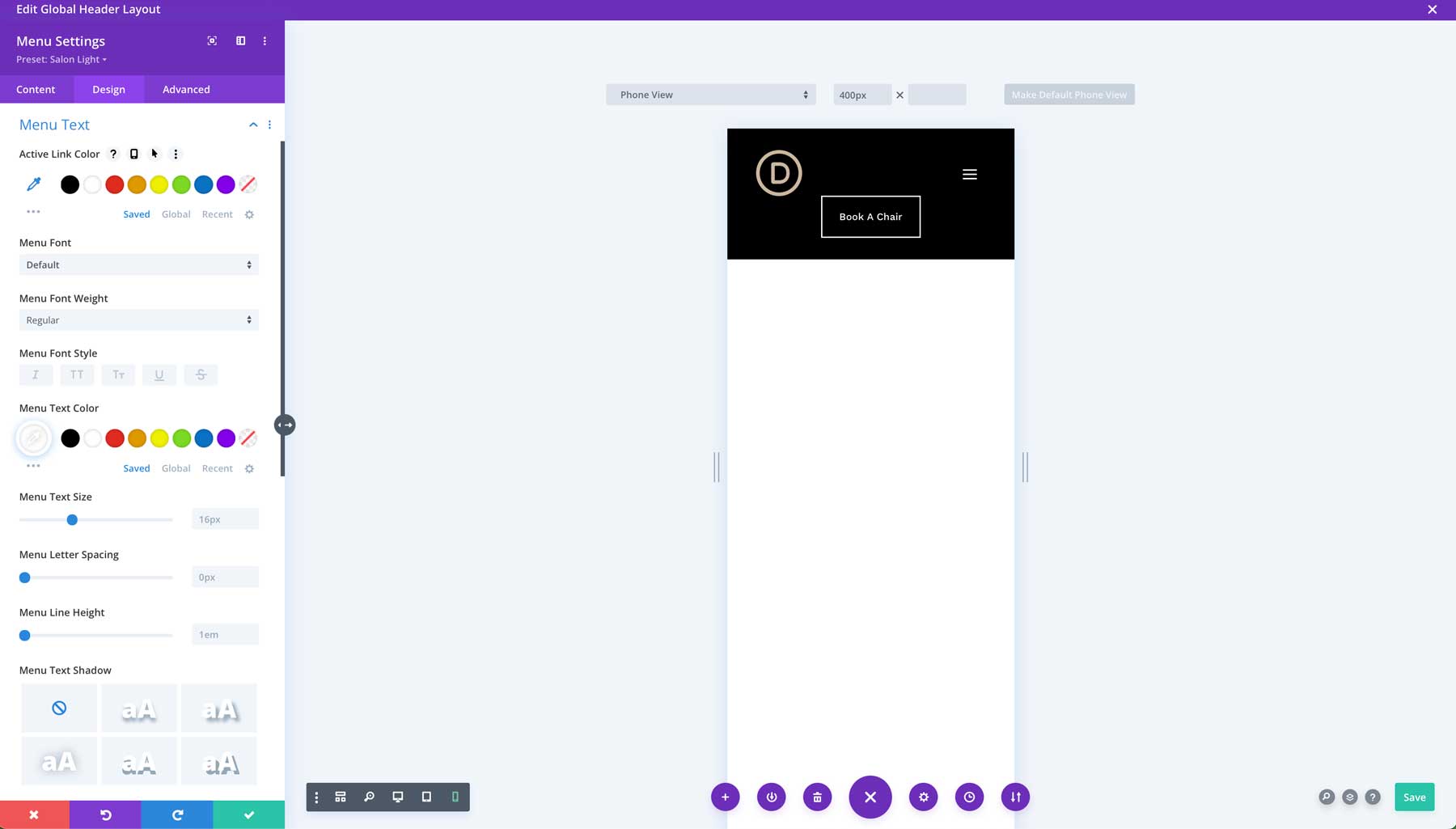 Divi 沙龙起始网站