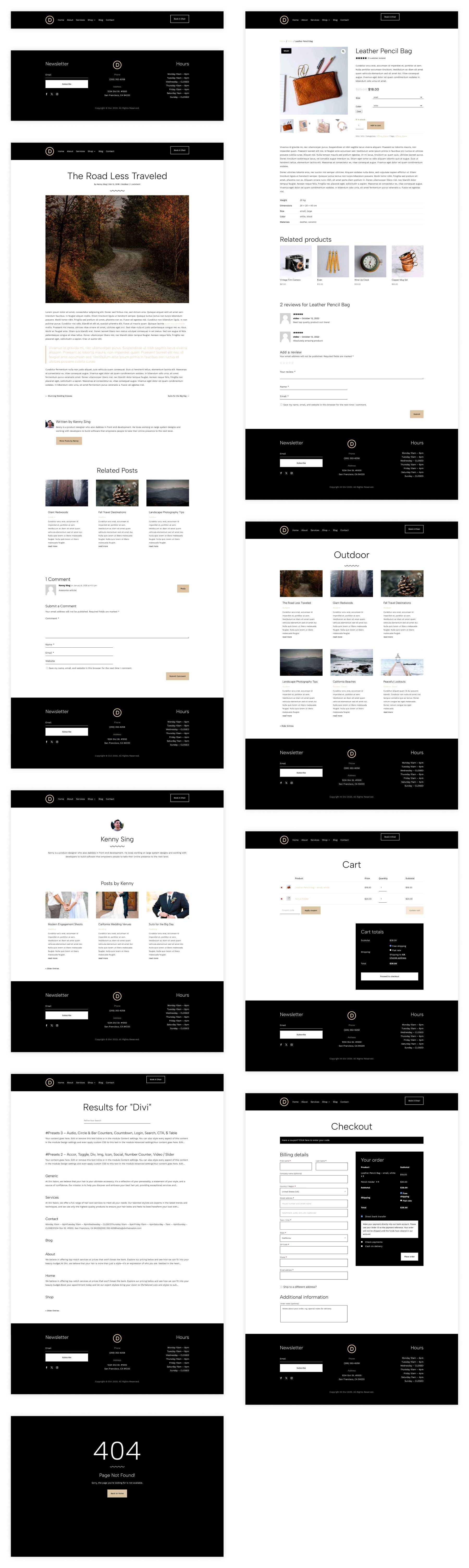 Divi 沙龙起始网站