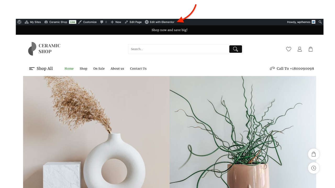 เทมเพลตเว็บไซต์ใหม่สำหรับร้านเซรามิก (ติดตั้งหนึ่งคลิก) 26 edit site 323