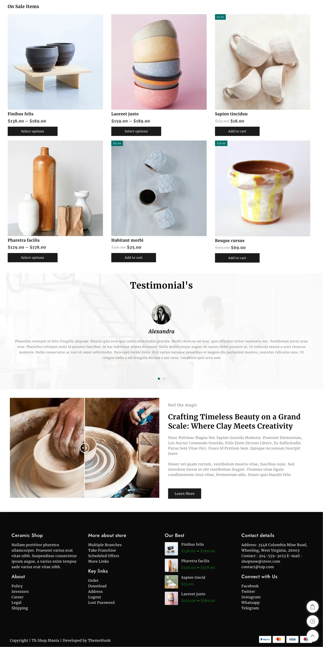 เทมเพลตเว็บไซต์ใหม่สำหรับร้านเซรามิก (ติดตั้งหนึ่งคลิก) 2 ceramic home 2 scaled