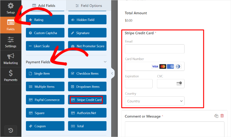 WPForms-Add-Stripe-Saha-ISITWP-Ücretsiz WordPress Tema Dedektörü wpforms add stripe field