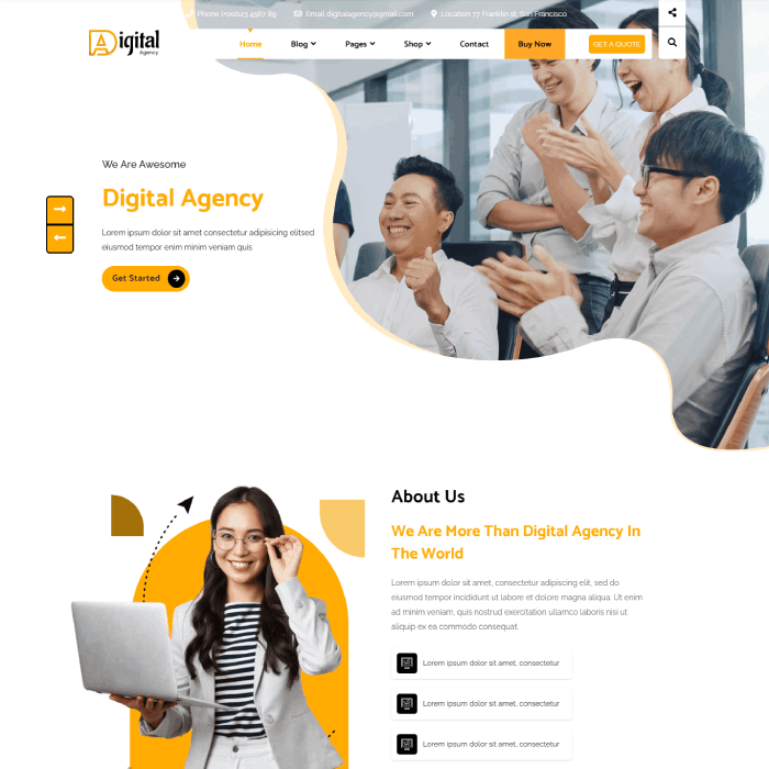 13+广告代理商的最佳网站模板8 digital advertising