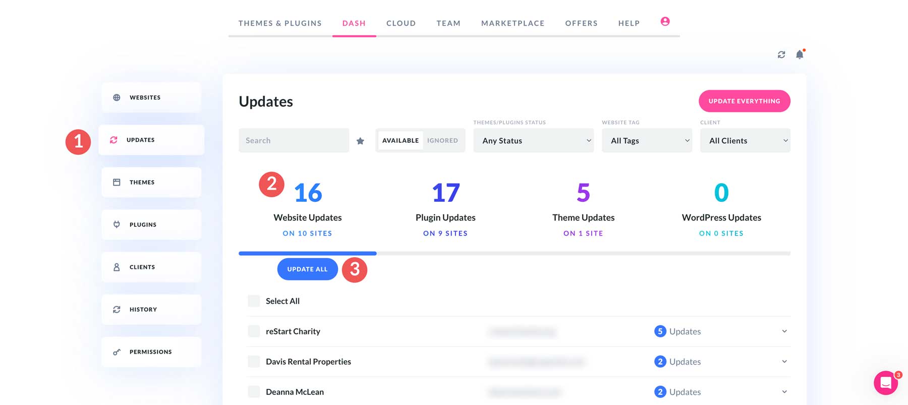Divi Dashですべてを更新します