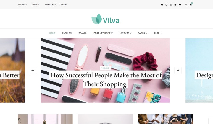 17+ ชุดบล็อก WordPress ฟรีที่ดีที่สุด 2025 (เร็วสุด) 5 Vilva
