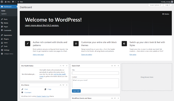 เทมเพลตเว็บไซต์ใหม่สำหรับเสื้อผ้า (ติดตั้งหนึ่งคลิก) 12 Dashboard