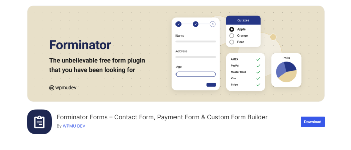 7 بدائل WPForms يمكنك استخدامها لإنشاء نماذج مذهلة 5 Forminator Form