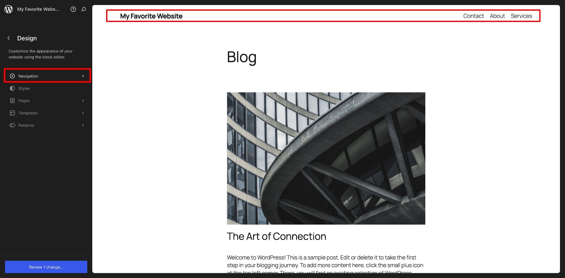 تخصيص التنقل في WordPress
