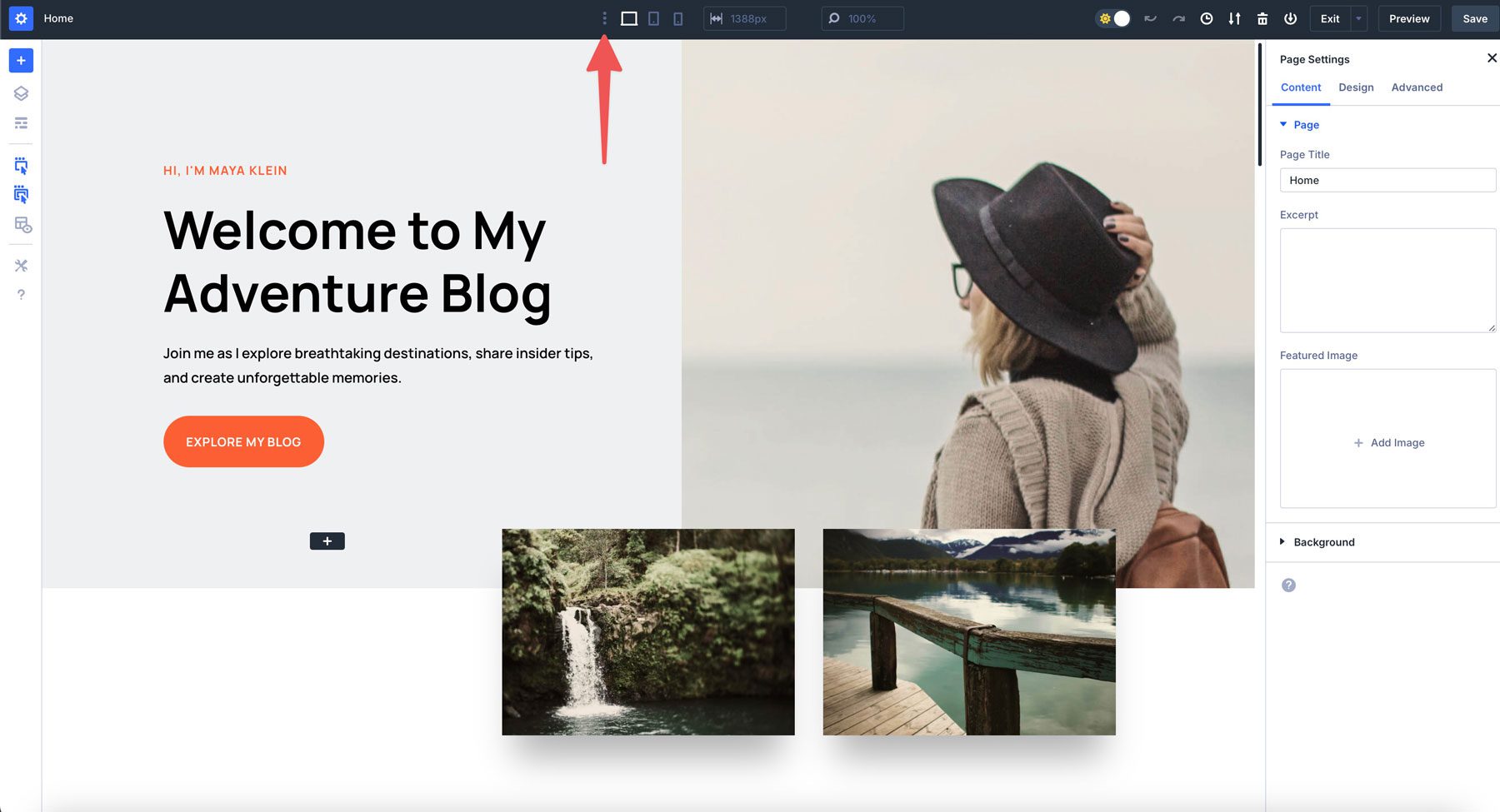 DIVI 5でブレークポイントを有効にします