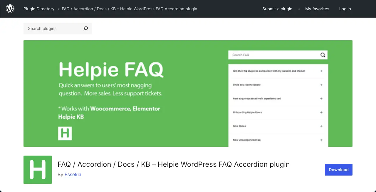 Helpie WP插件