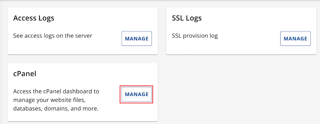 เปิด cpanel ใน bluehost