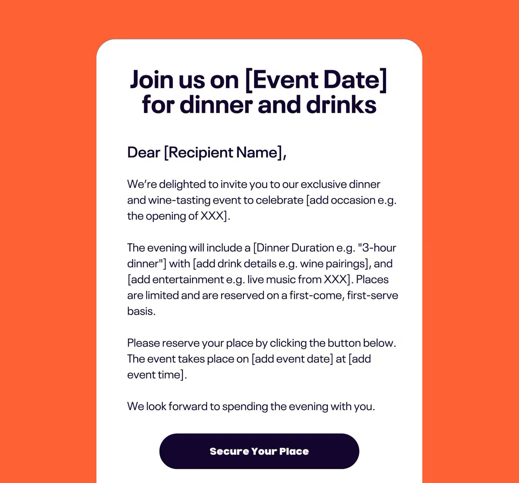 قالب البريد الإلكتروني لتذكير الأحداث من EventBrite