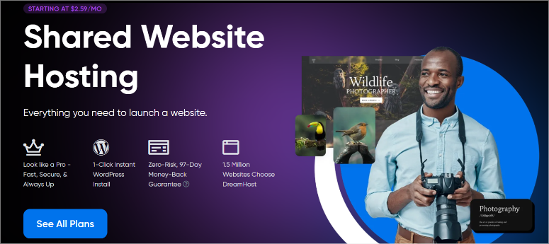 Dreamhost -shared -hosting - isitwp - detektor tema WordPress gratis dreamhost shared hosting