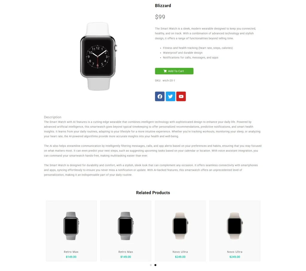 كيفية إنشاء صفحات منتجات WooCommerce المخصصة باستخدام Elementor 22 Product Page Preview 1