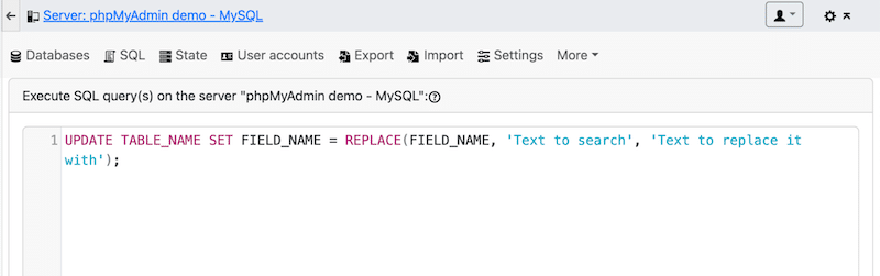 Tambahkan Kueri SQL - Sumber: PhpMyadmin