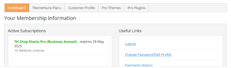 Nowy szablon witryny dla usług konserwacji (instalacja jednego kliknięcia) 8 member area login