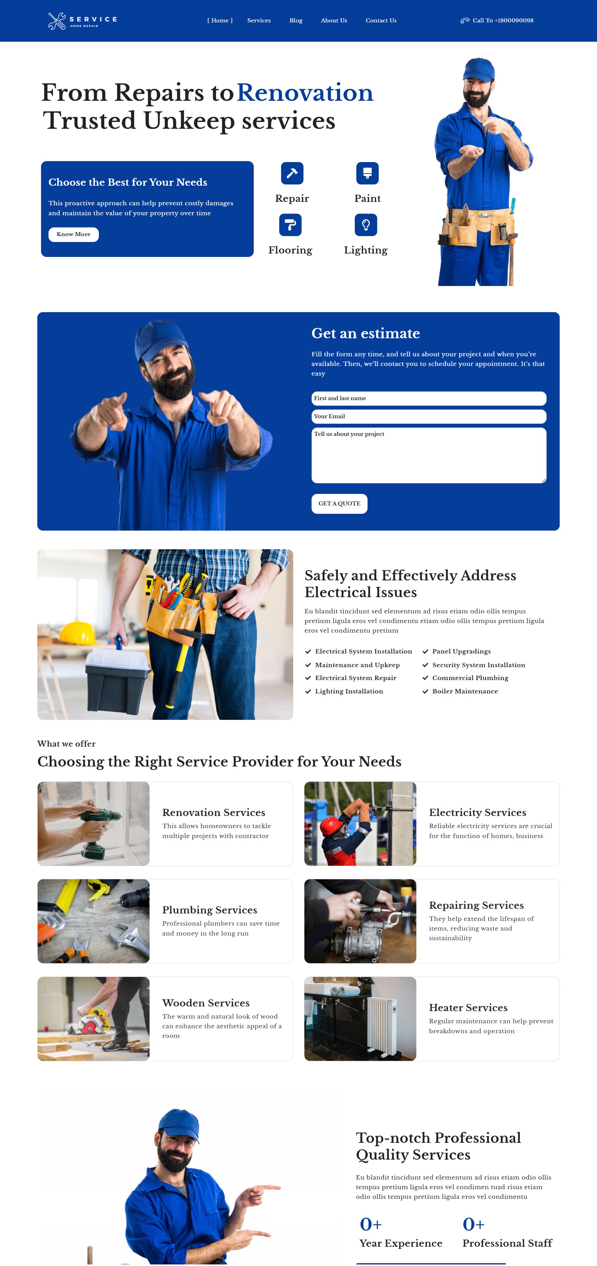 Nowy szablon witryny dla usług konserwacyjnych (instalacja jednego kliknięcia) 1 Maintenance Services –
