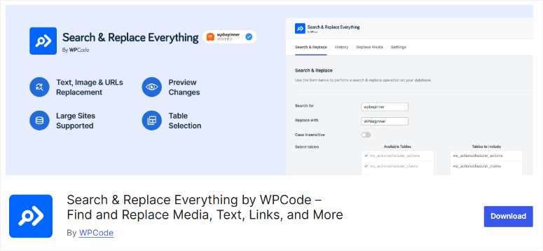 搜索和重新安置无所作为 - ISITWP-免费WordPress主题检测器 search and replace everything free version