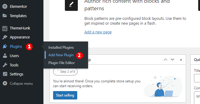 Artı boyutu dükkanı için yeni web sitesi şablonu (tek tıklamalı kurulum) 13 Add New Plugin 1