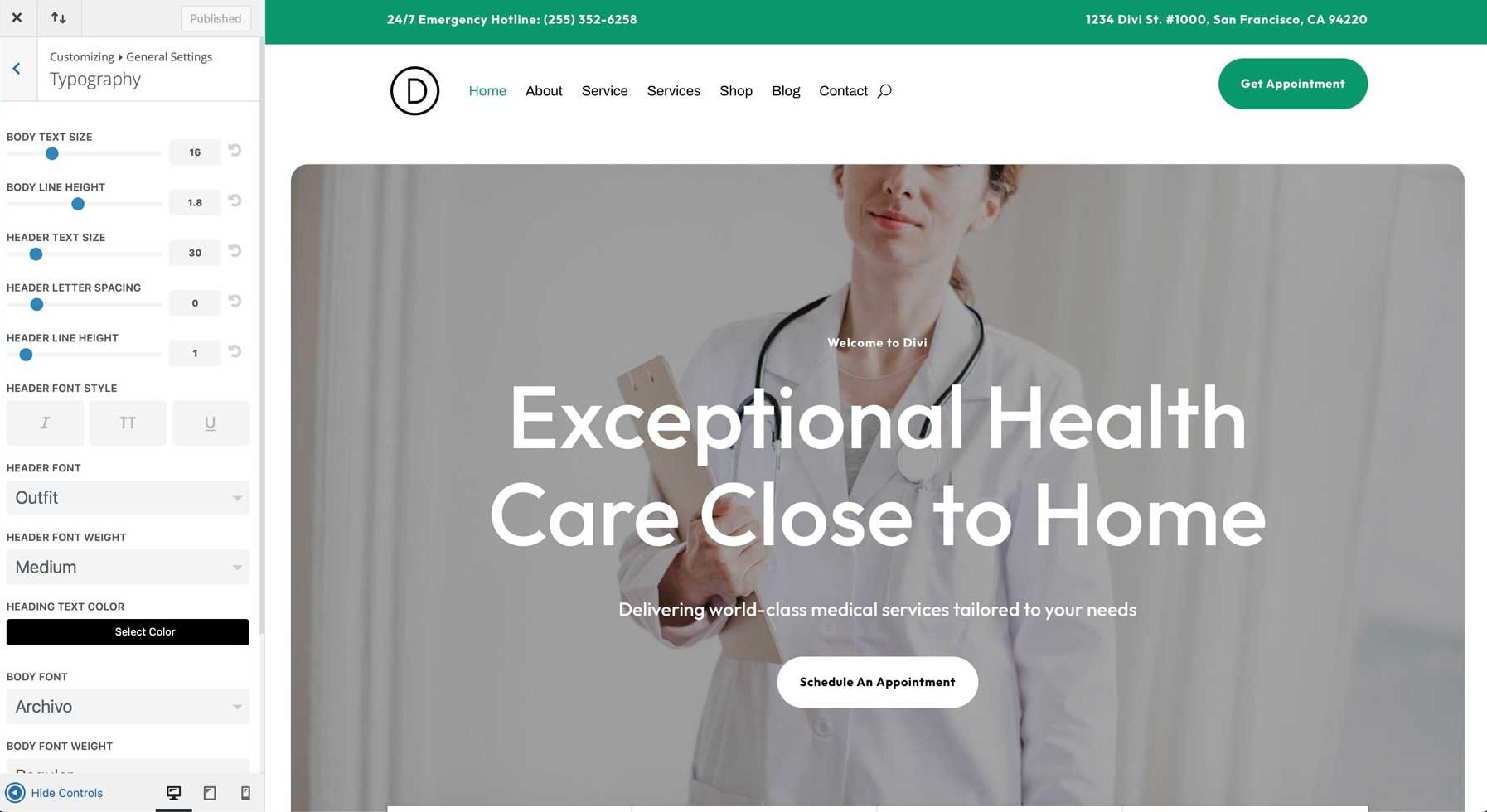 Situs Starter Medis untuk Divi