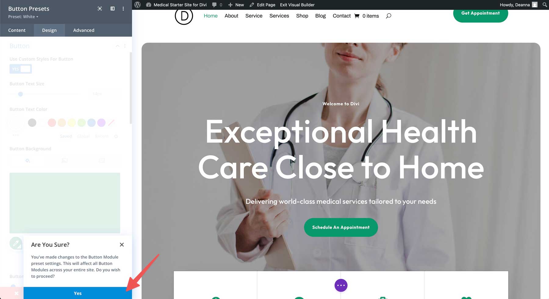 Situs Starter Medis untuk Divi