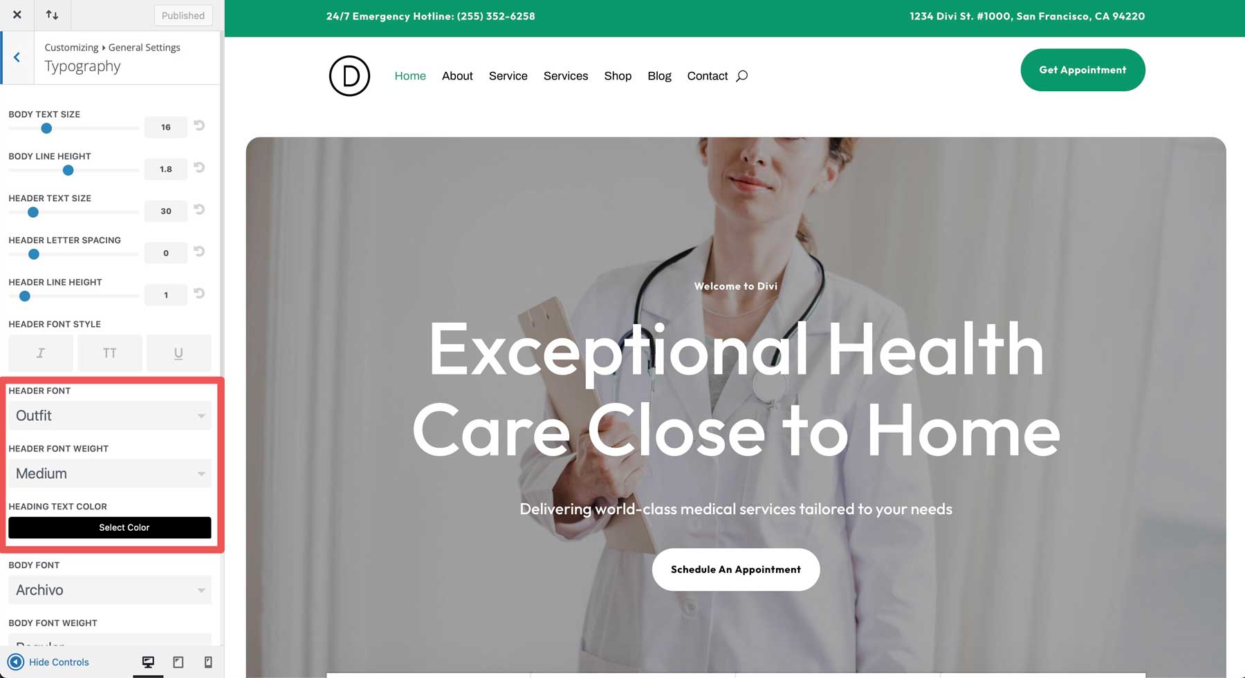 Situs Starter Medis untuk Divi