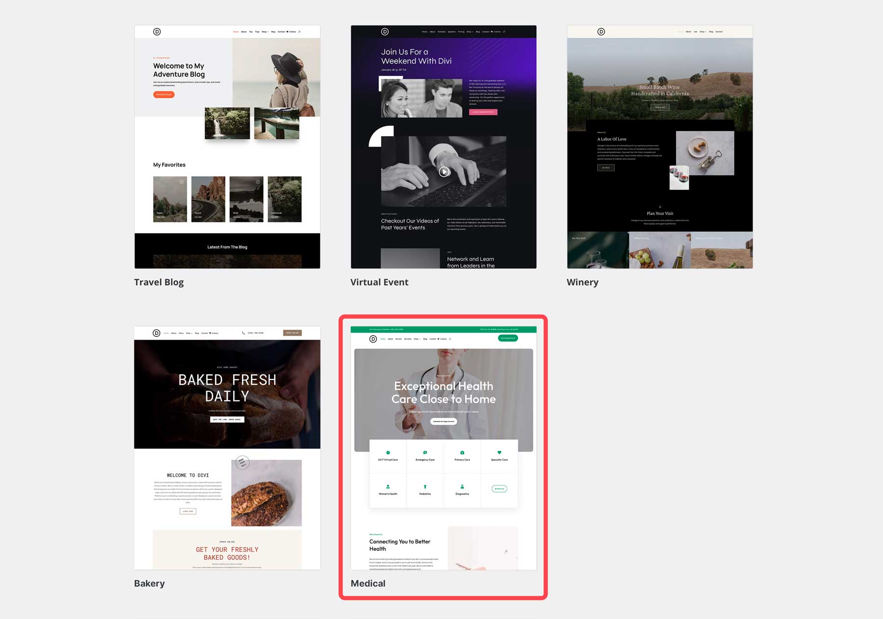 Situs Starter Medis untuk Divi