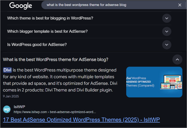 ผู้คนและ google-isitwp-เครื่องตรวจจับธีม WordPress ฟรีฟรี people also asked google