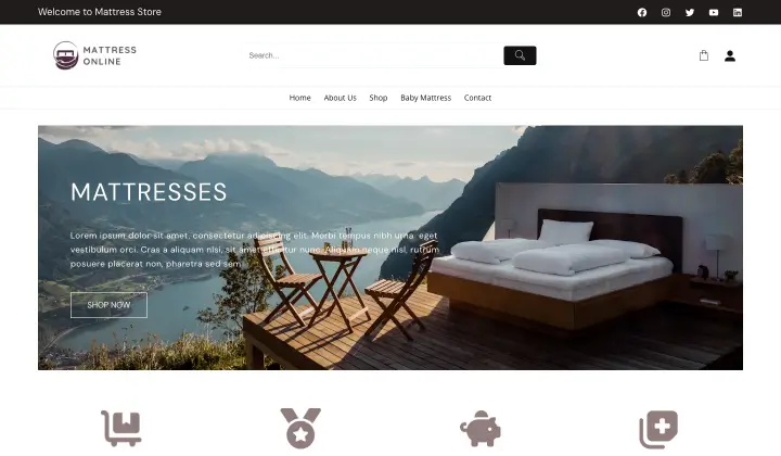 比較:WordPress 2のブロックテーマとクラシックテーマ Vayu mattress block theme