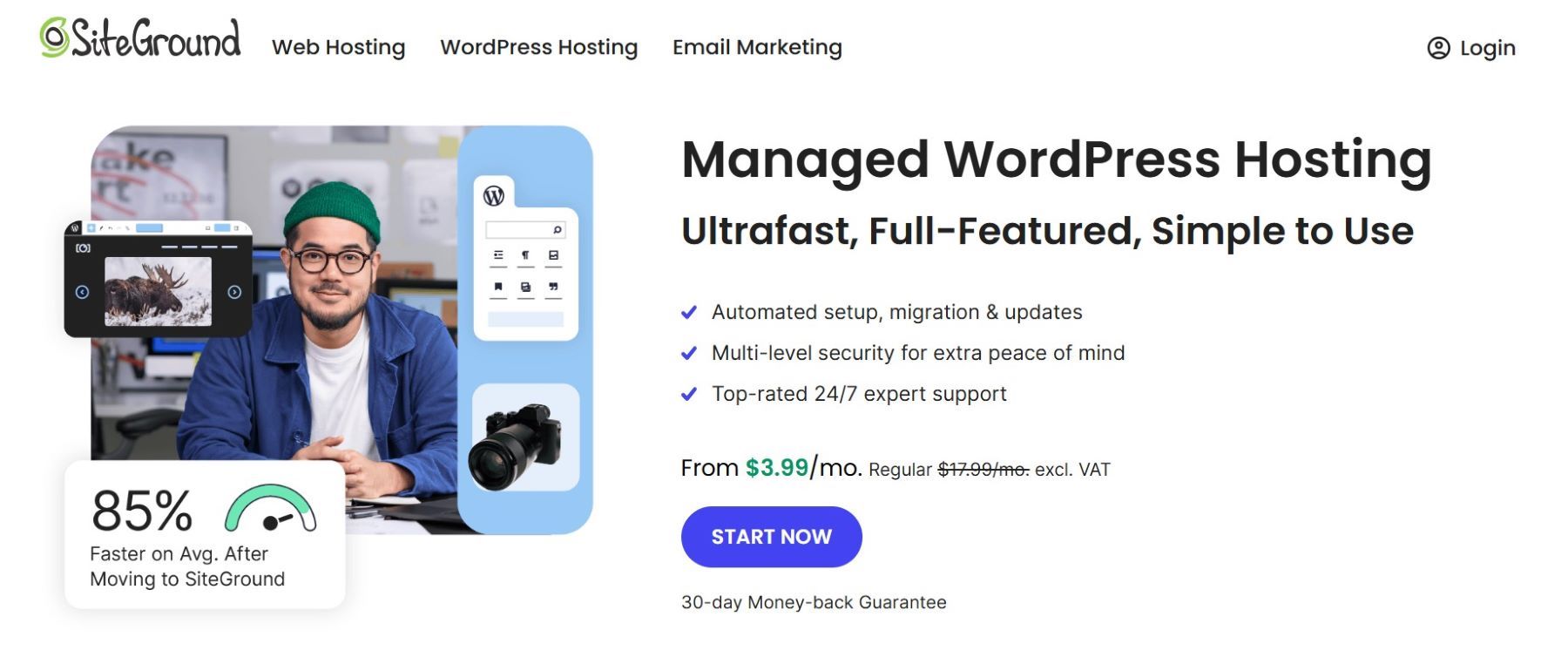 siteground güvenli WordPress barındırma