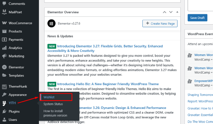 ストア7にWooCommerceウィッシュリスト機能を設定する方法7 yith wishlist