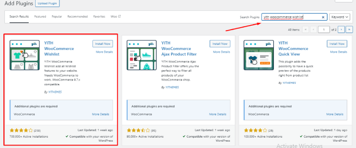 ストア4にWooCommerceウィッシュリスト機能を設定する方法4 yith1