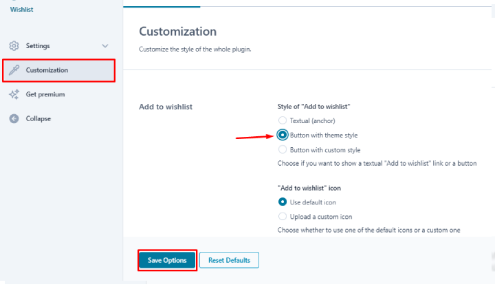ストア10にwoocommerceウィッシュリスト機能を設定する方法10 customize add to wishlist button