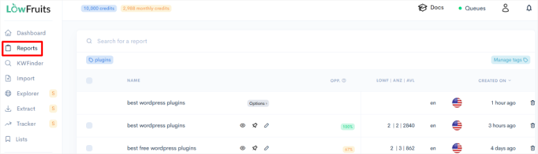 Lowfruits -Reports -Tool - ISITWP - Detektor Tema WordPress Gratis lowfruits reports