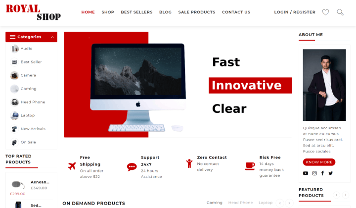 9 Alternatif Tema Neve Terbaik Untuk WordPress 4 royal shop