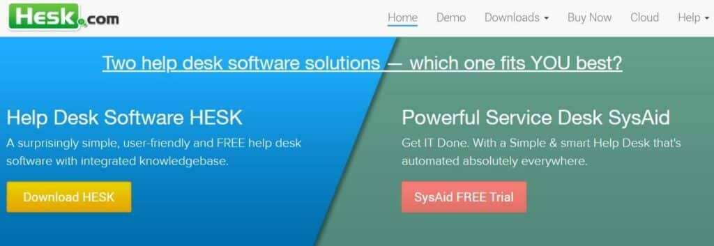 HESK-DESK-SOFTWARES-WEBSITE-HEROTHEMES Homepage of Hesk help desk software’s website