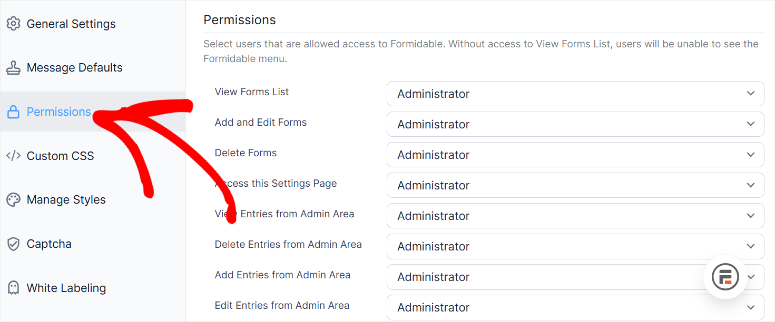 Panggilan -Bentuk -Permsisi - ISITWP - Detektor Tema WordPress Gratis formidable forms permissions