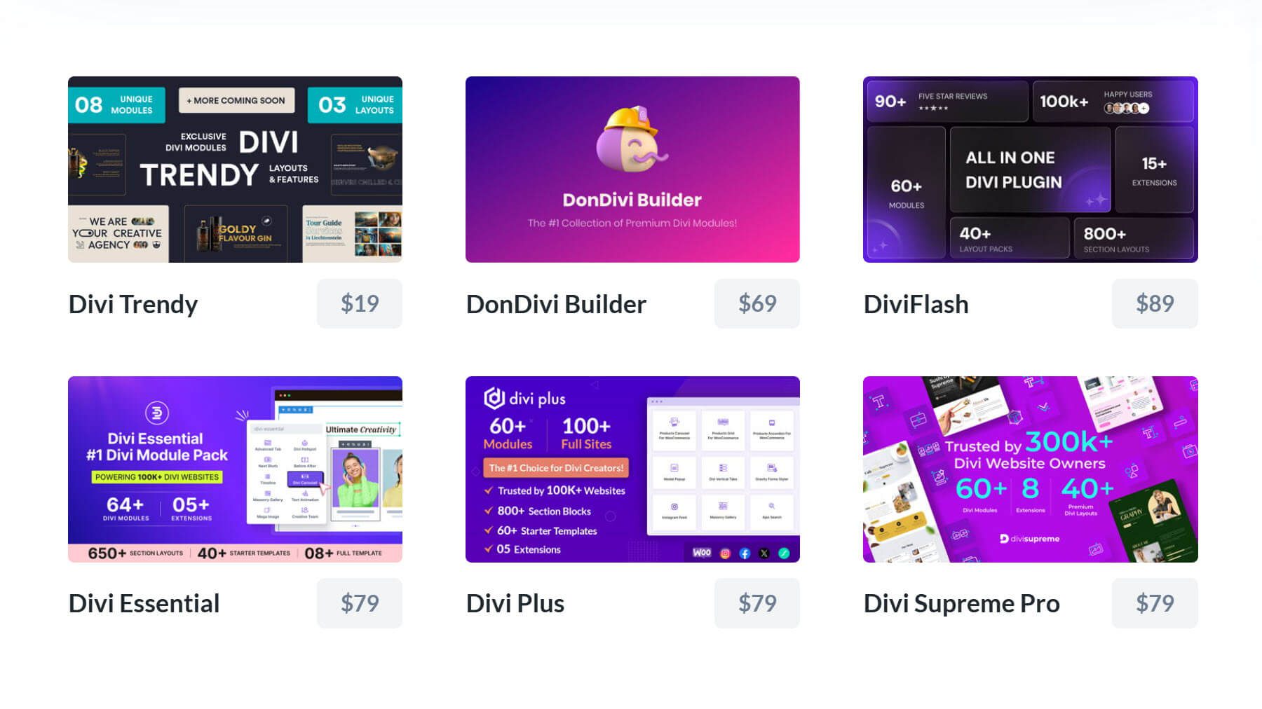 Divi Anniversary Module Module Booster Bundle Products