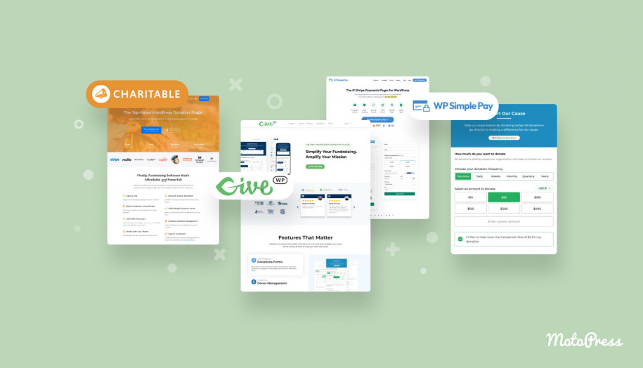 Meilleurs plugins de dons WordPress.