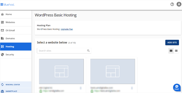 Bluehost -dashboard- ISITWP-免费WordPress主题检测器 bluehost dashboard
