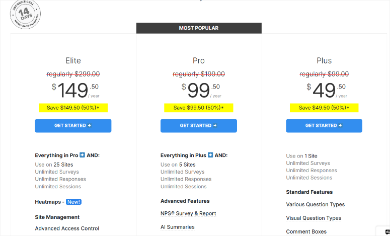 userfeedback pricing