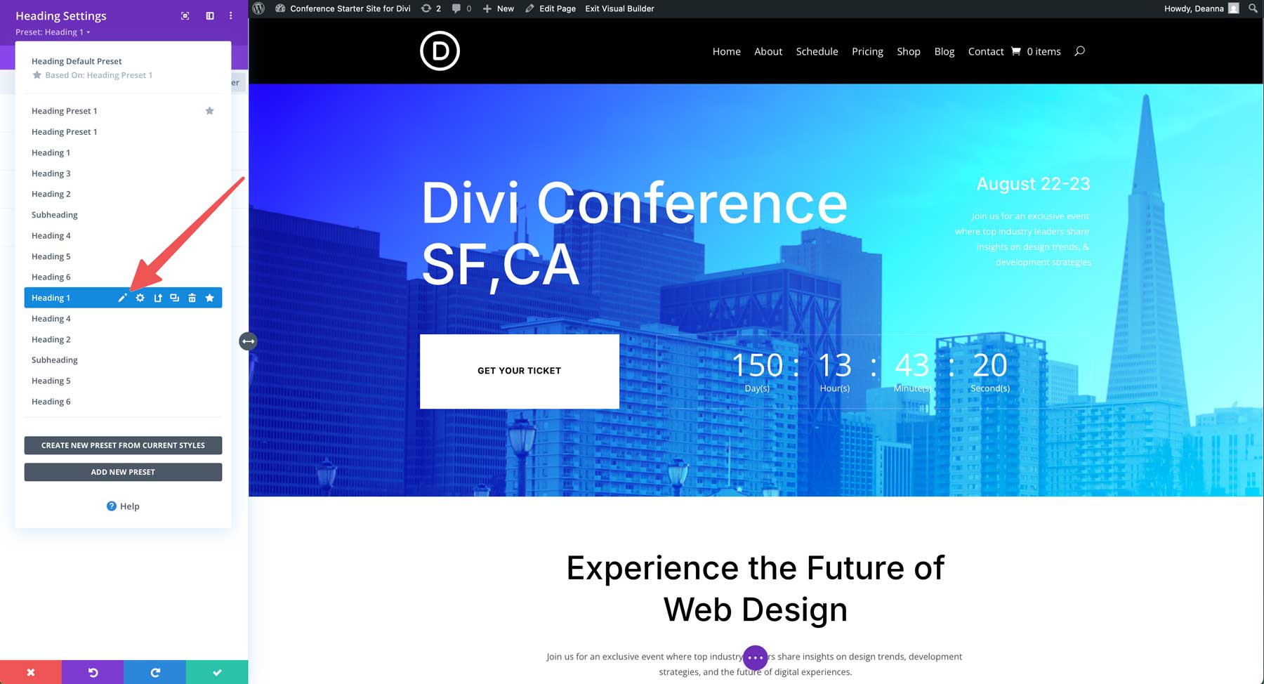 Situs Starter Konferensi untuk Divi