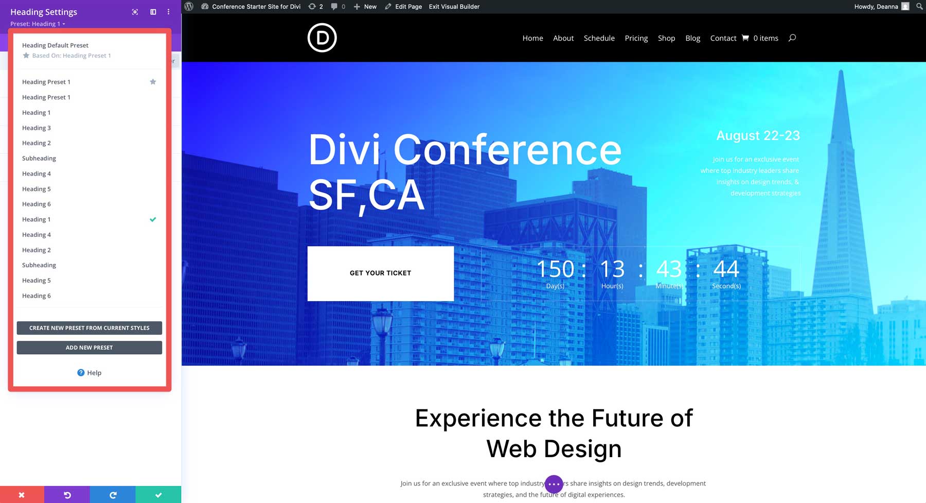 Situs Starter Konferensi untuk Divi
