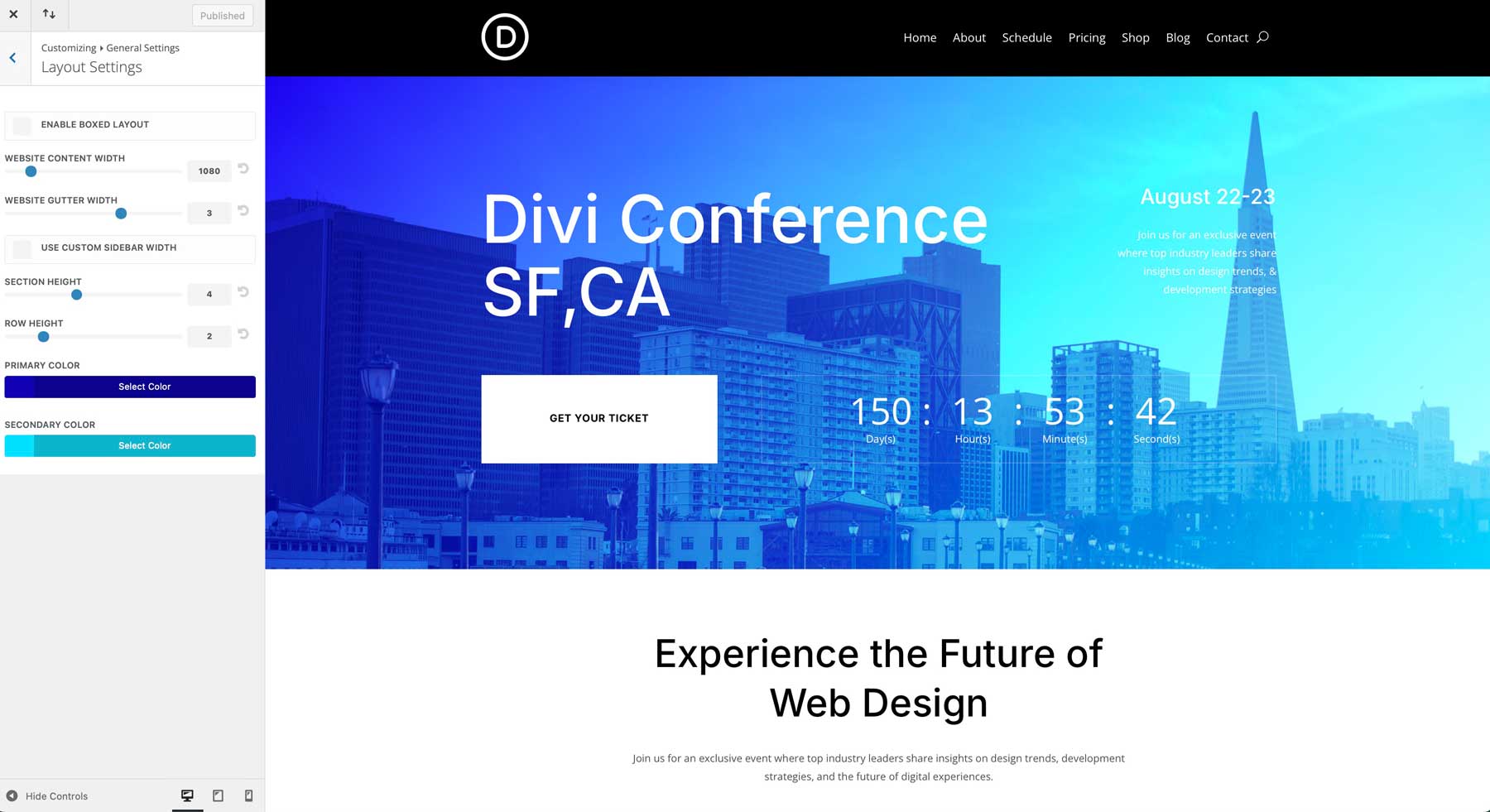 Situs Starter Konferensi untuk Divi