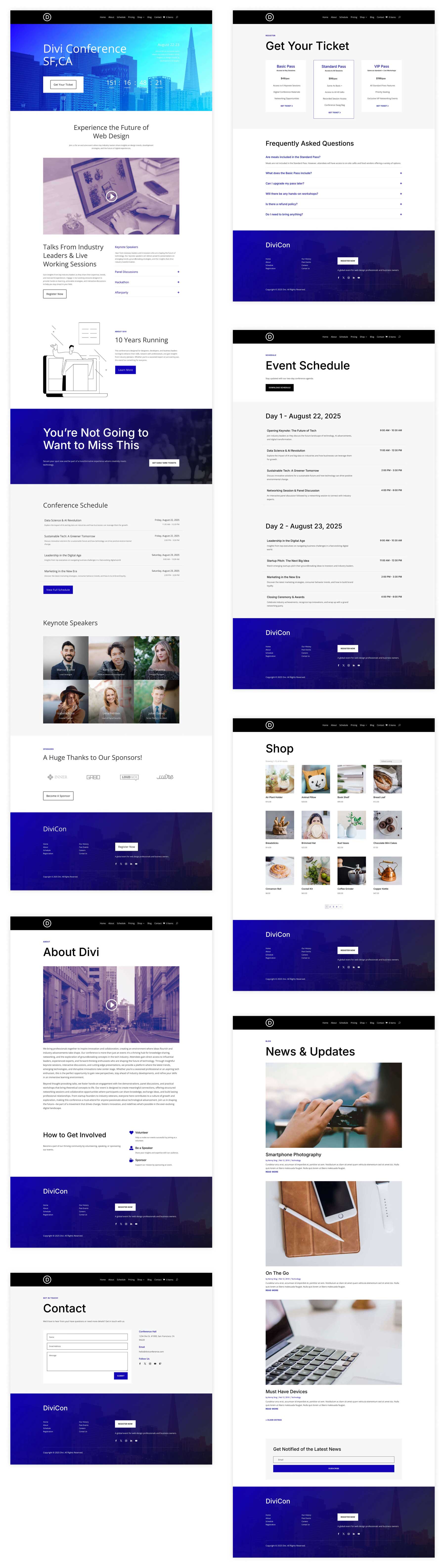 Situs Starter Konferensi untuk Divi