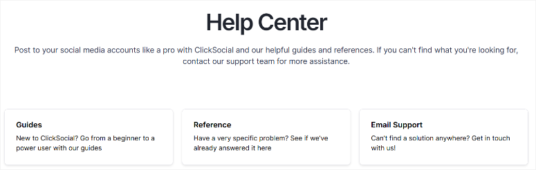 ClickSocial -Help -Center - ISITWP - Darmowy detektor motywów WordPress clicksocial help center