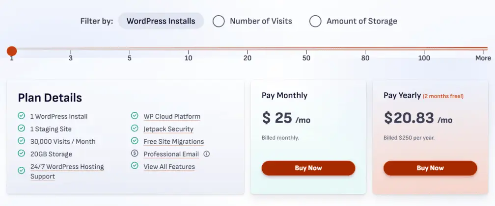 Pressable vs WordPress.com: какая платформа хостинга WordPress подходит вам? 3 pressable hosting pricing 45